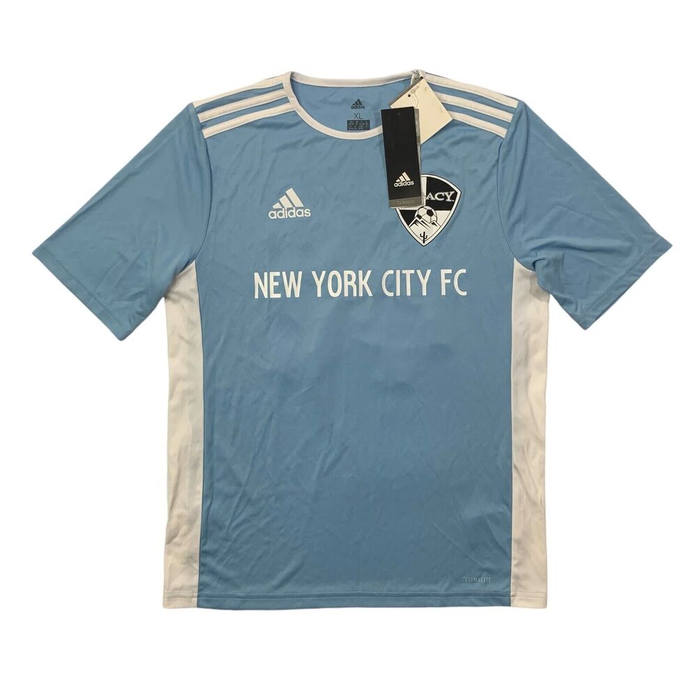 Adidas Jersey Boys XL Sky Blue Entrada 18 New York City FC Native Grill Wings